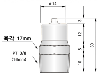 Chi tiết kích thước Van Bơm Khí Loại B