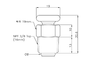 Chi tiết kích thước Van Bơm Khí Loại F